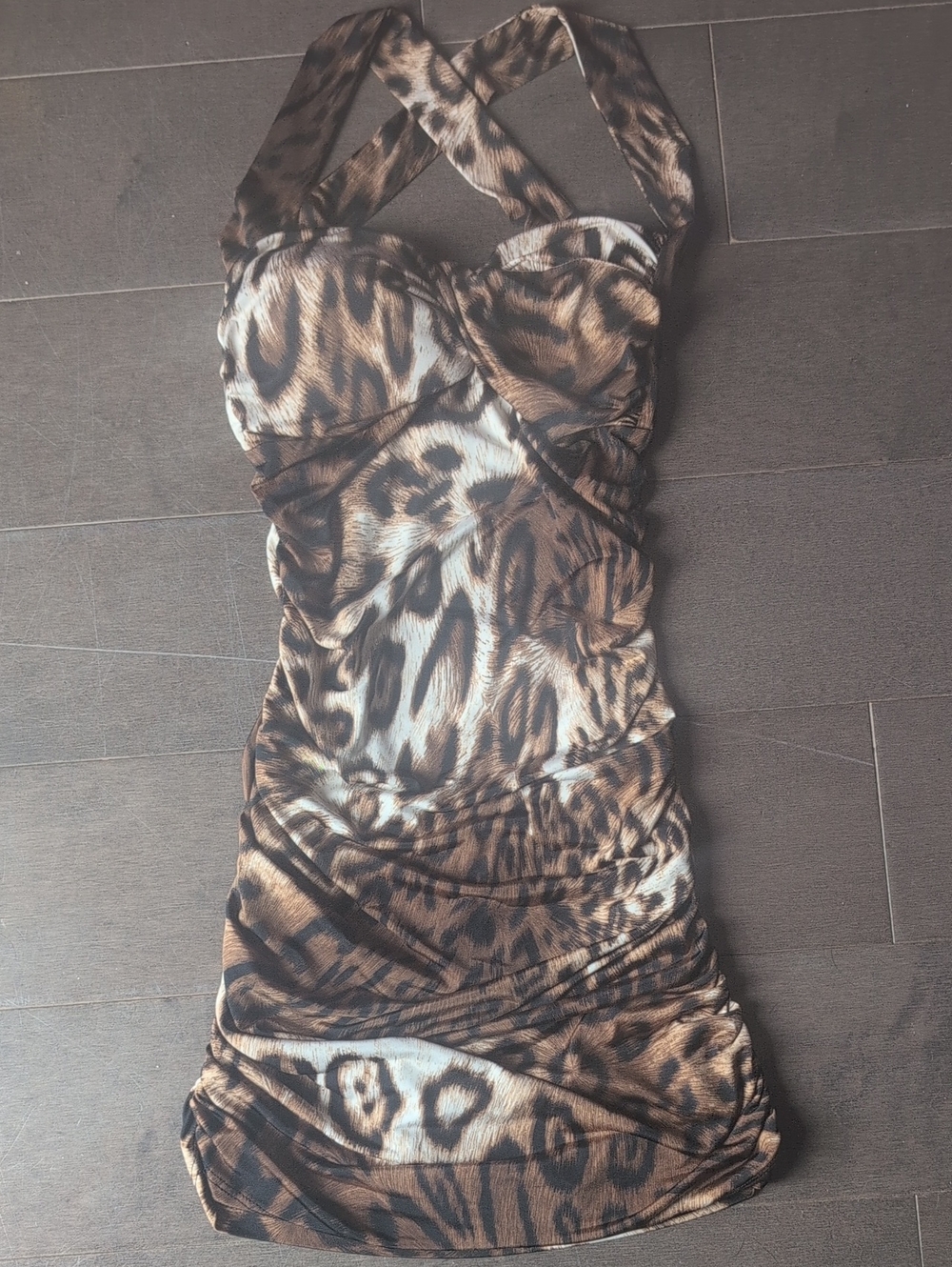 Leopard Slim Fitting Mini Dress